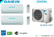  Climatisation réversible bi split DAIKIN SENSIRA 2MXF50A-CTXF20C-CTXF25C SENSIRA