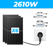 Kit 6 Panneaux Solaires Plug And Play Longi Solar Puissance 2610W