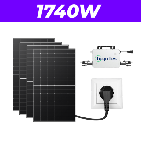 Kit 4 Panneaux Solaires Plug And Play Longi Solar Puissance 1740W