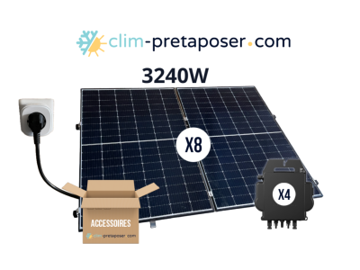 Kit de panneaux solaires autoconsommation à brancher sur prise 220V
