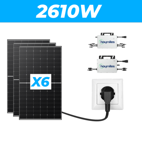 Kit 6 Panneaux Solaires Plug And Play Longi Solar Puissance 2610W