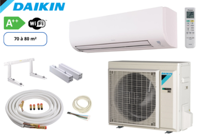 Pack complet clim prêt à poser mono split DAIKIN COMFORA FTXP71N-RXP71N 